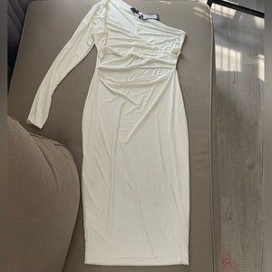 Cream Cut Out Dress. Size 12. Pretty Little Thing